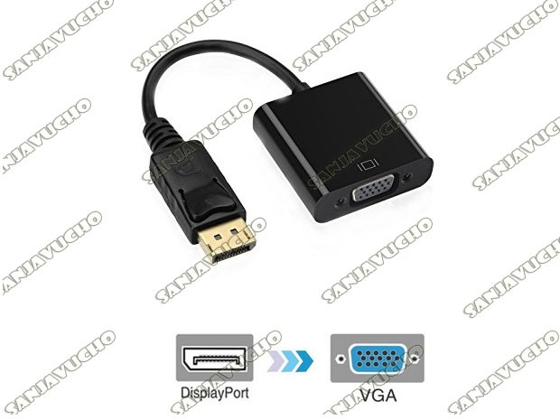 &+   CONVERTIDOR VIDEO CABLE DISPLAYPORT A VGA (1231)